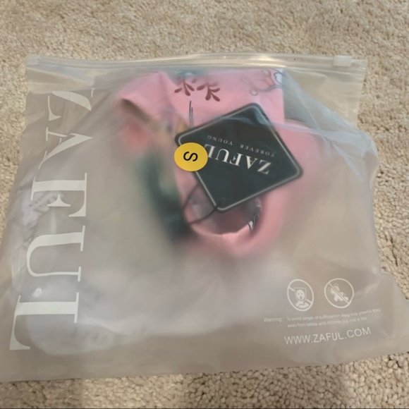 ZAFUL Flower Printed High Leg Bikini Bottom Pink - Picture 9 of 9